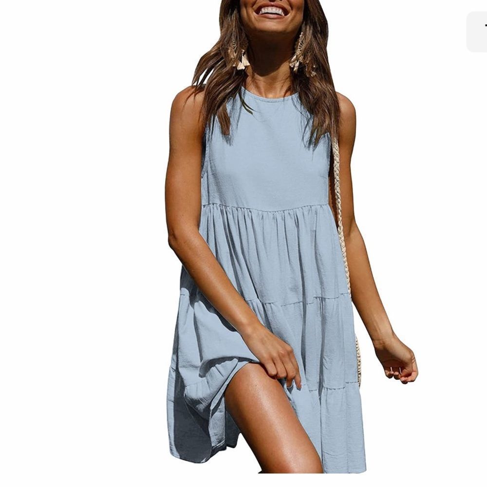 KIRUNDO Ruffle Round Nec Mini soli dress
